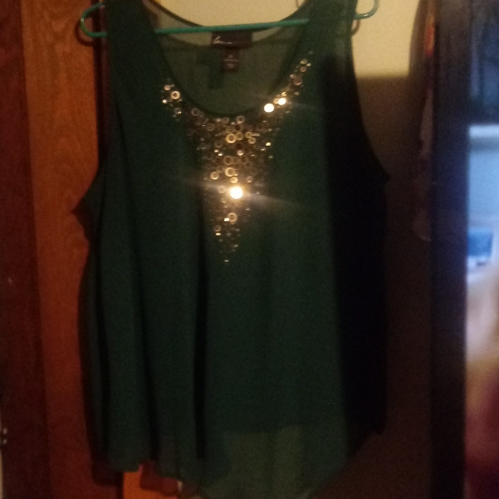 Sheer sleeveless top